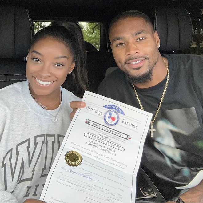 Simone Biles & Jonathan Owens Obtain Marriage License Ahead of Wedding Simone Biles & Jonathan Owens Obtain Marriage License Ahead of Wedding